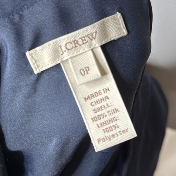 J. Crew Navy Silk Chiffon Sophia Dress - Picture 4 of 6